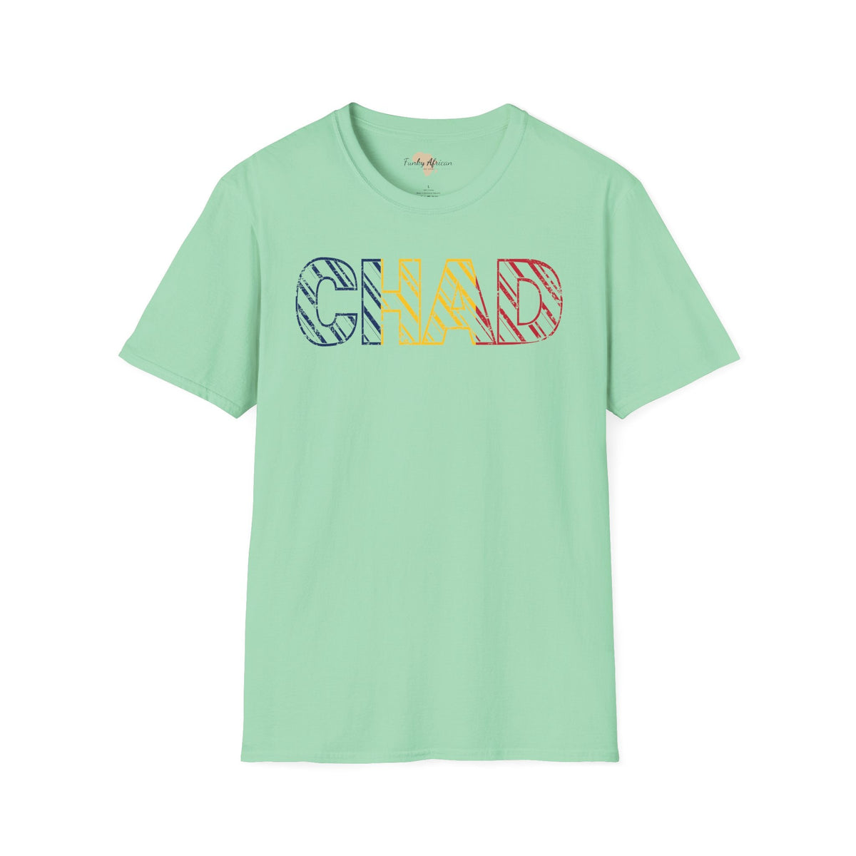 Chad text unisex softstyle tee Funky African