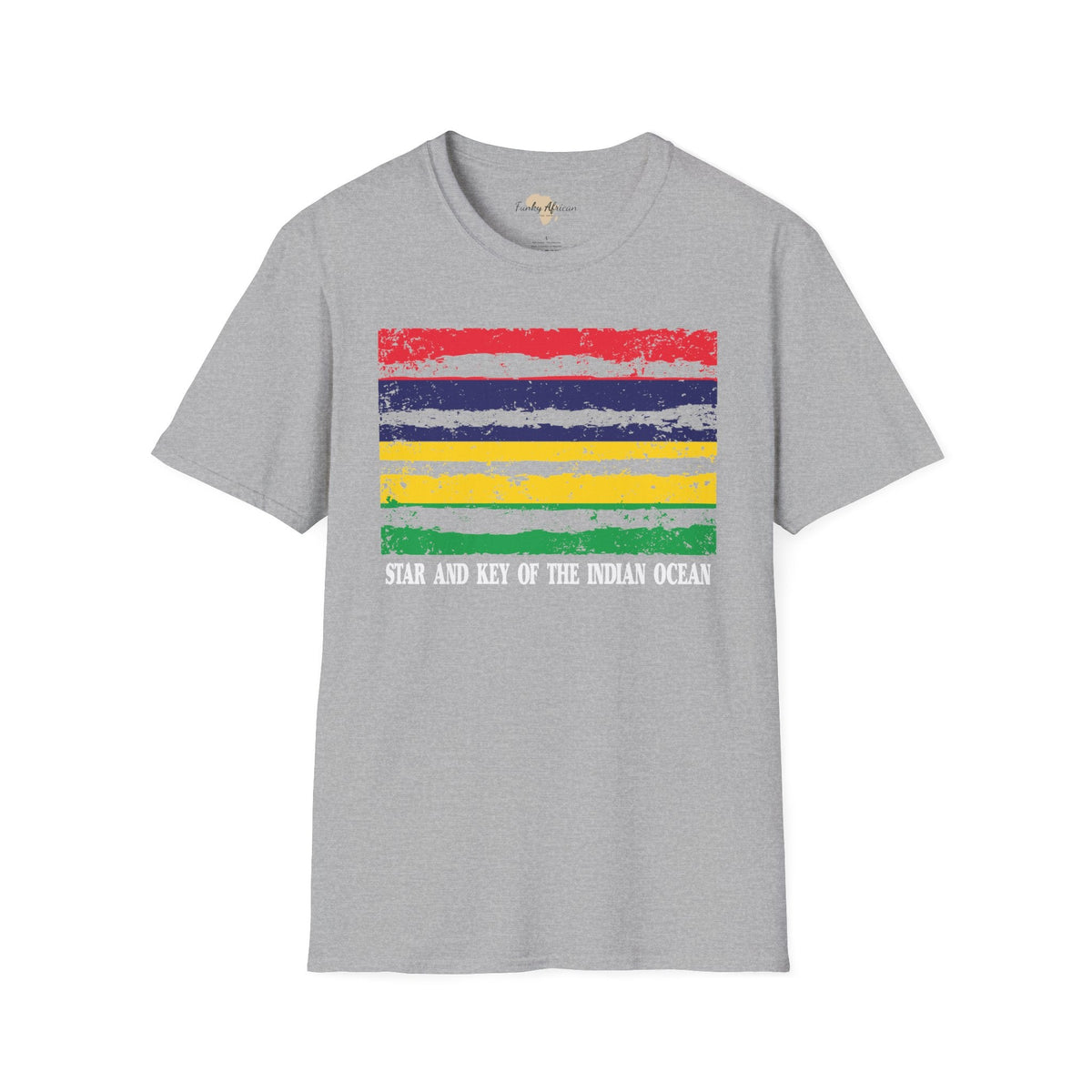 Mauritius strip unisex softstyle tee Funky African