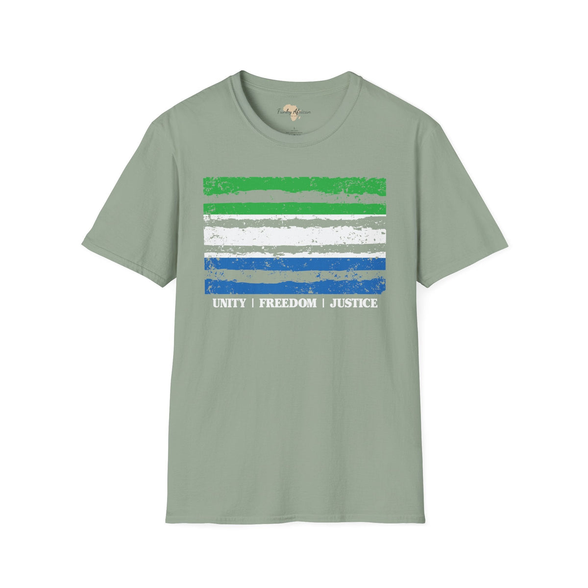 Sierra Leone strip unisex softstyle tee Funky African