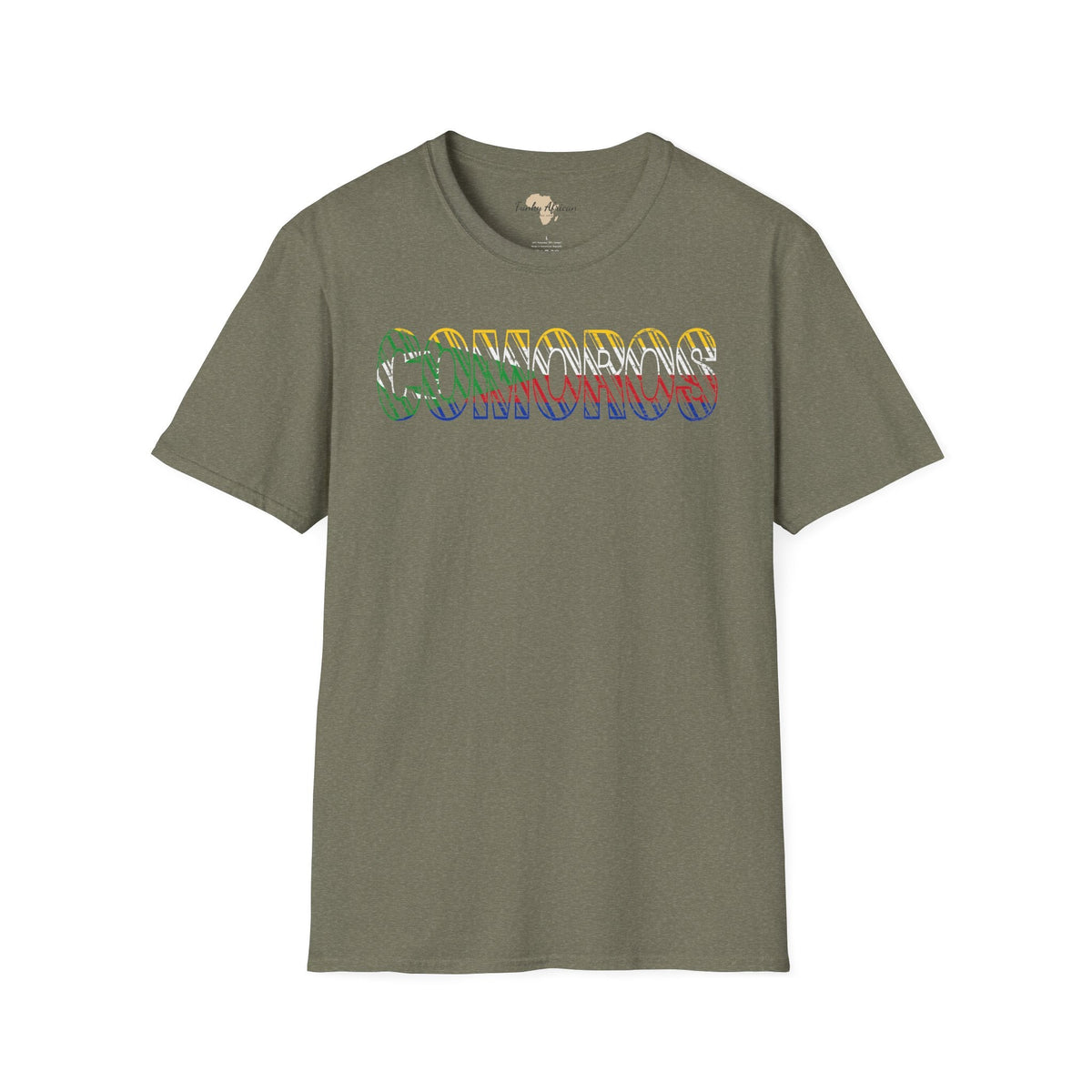 Comoros text unisex softstyle tee Funky African