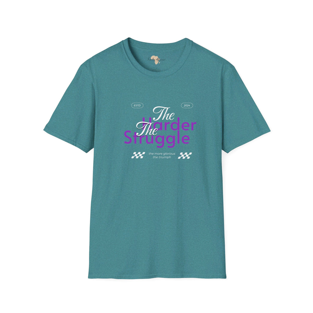 The harder the struggle unisex softstyle tee Funky African