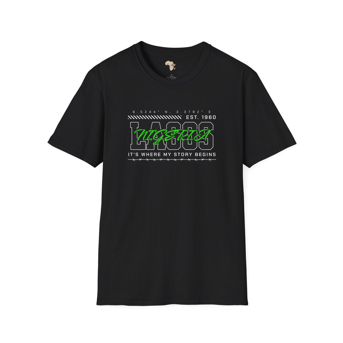 Lagos nigeria unisex softstyle tee Funky African