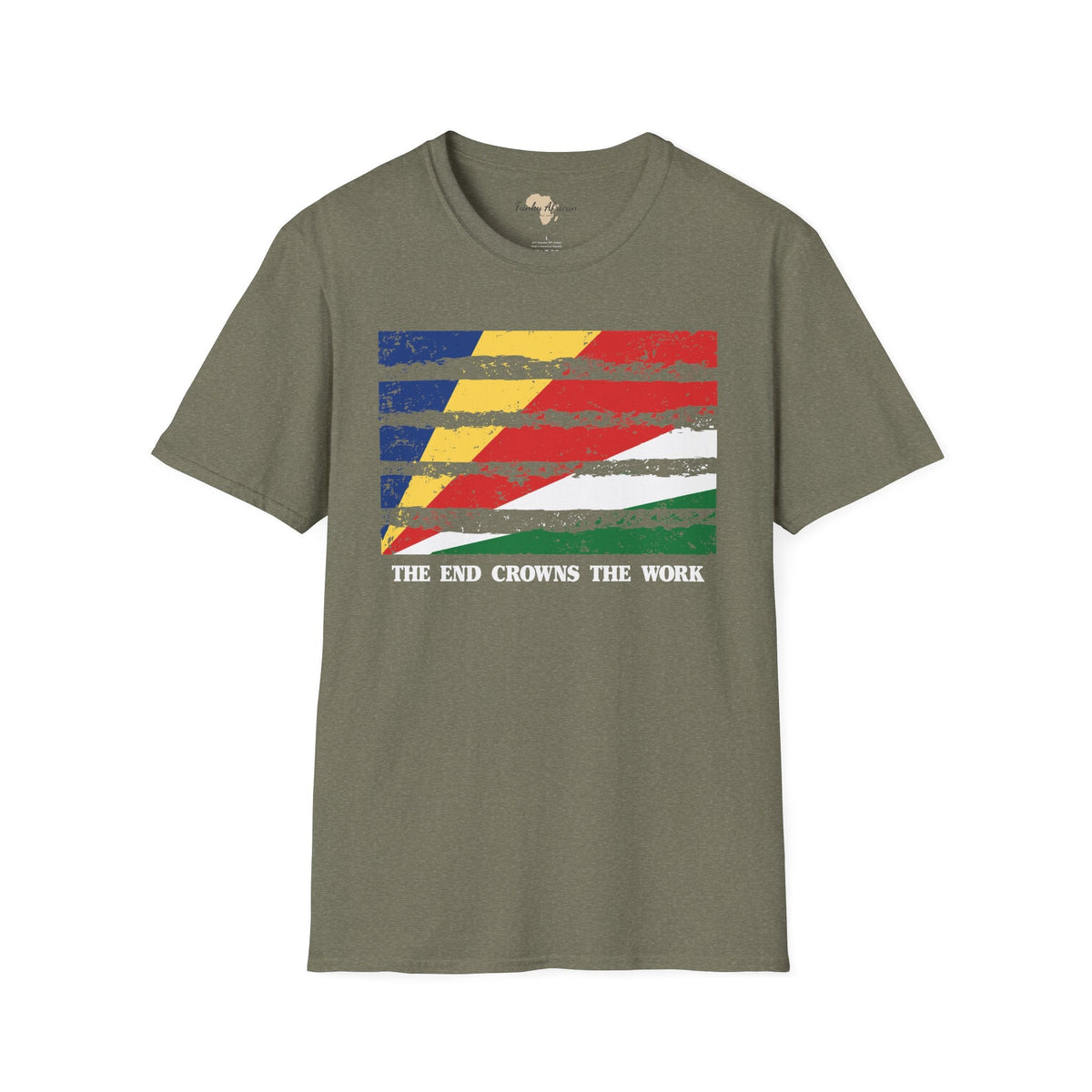Seychelles strip unisex softstyle tee Funky African