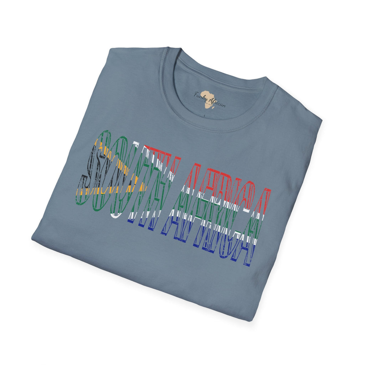 South African text unisex softstyle tee Funky African