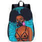 African girl school backpack