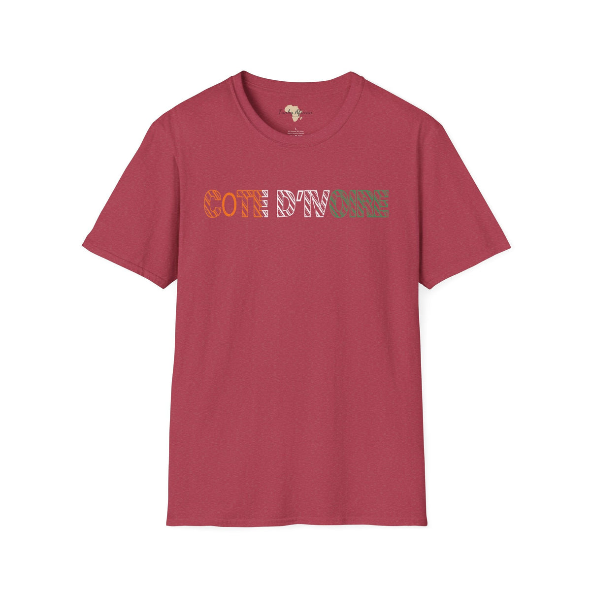 Côte d'Ivoire text unisex softstyle tee Funky African