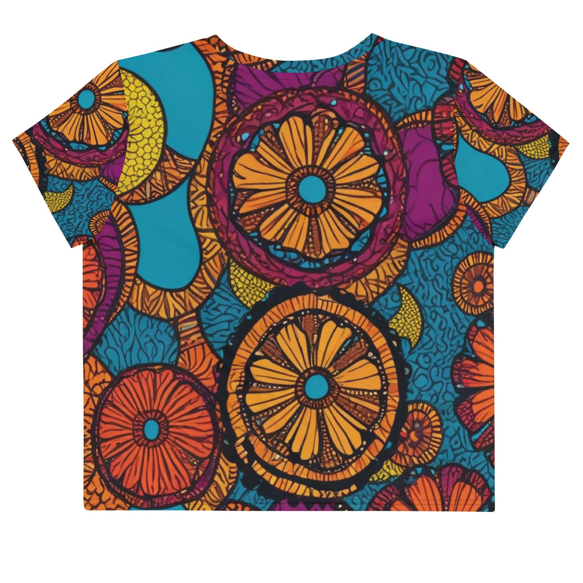 African Print Crop Tee Funky African