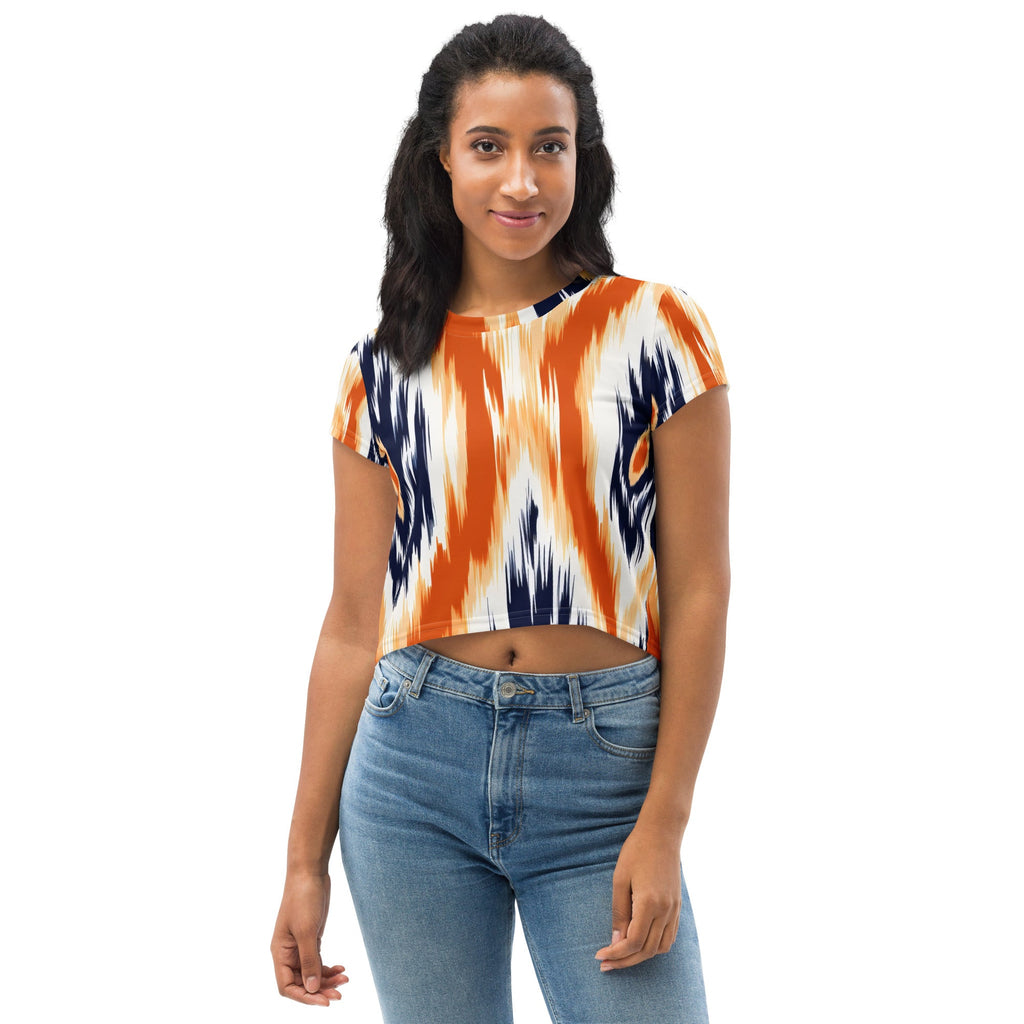 African Print Crop Tee Funky African