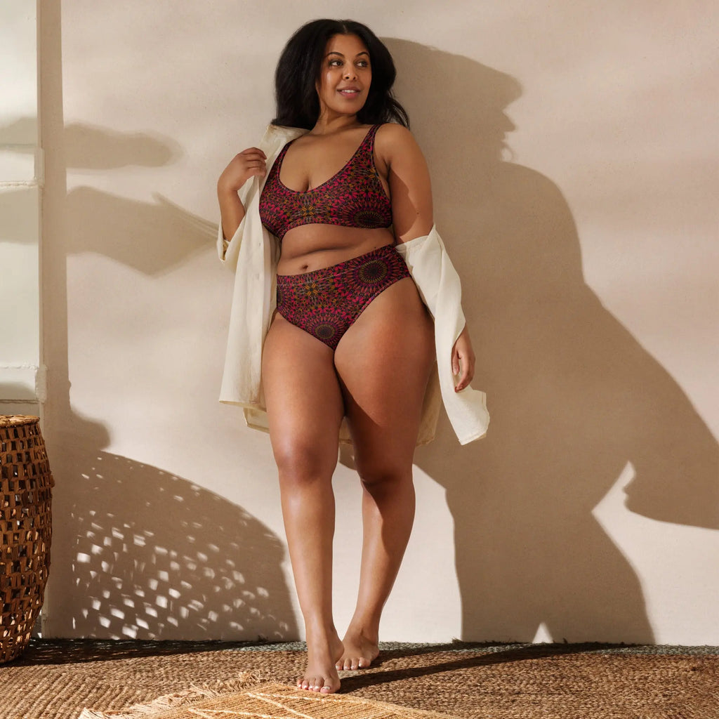 African print high-waisted bikini Funky African