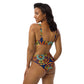 African print high-waisted bikini