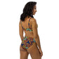 African print high-waisted bikini