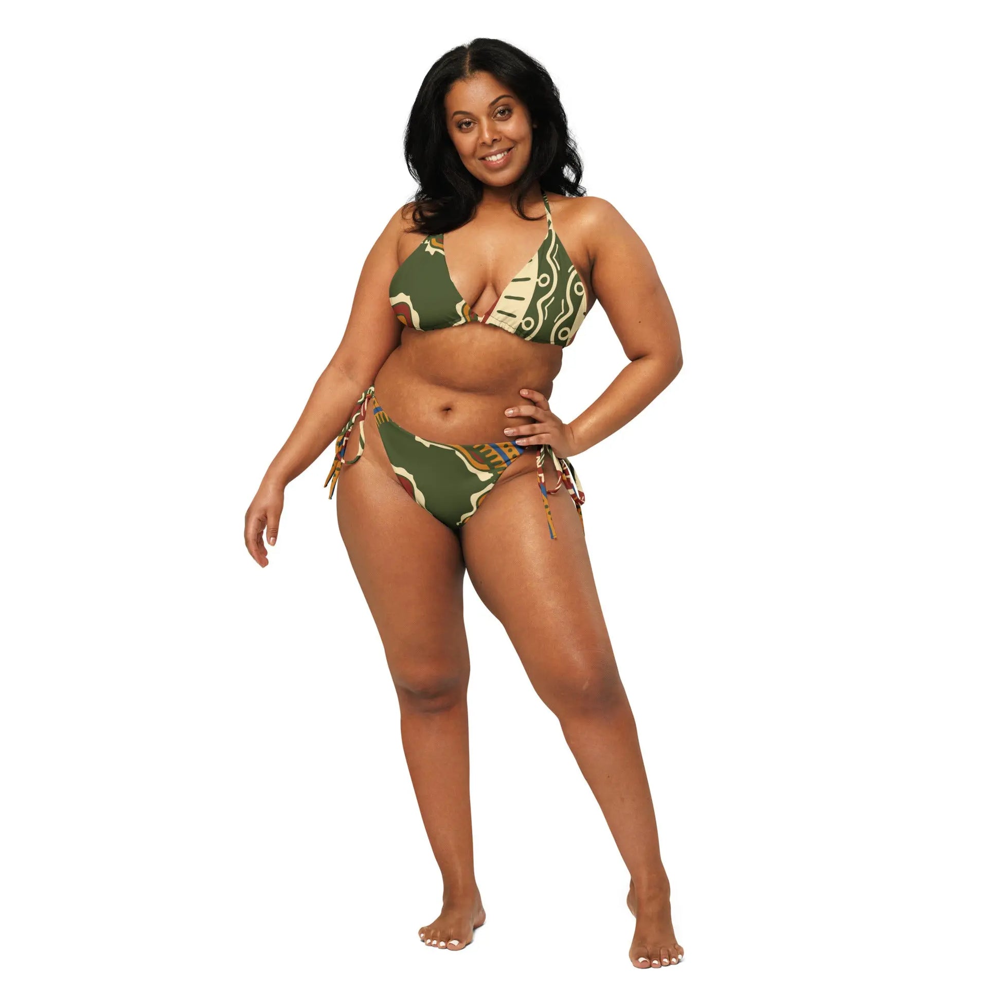 African print string bikini Funky African