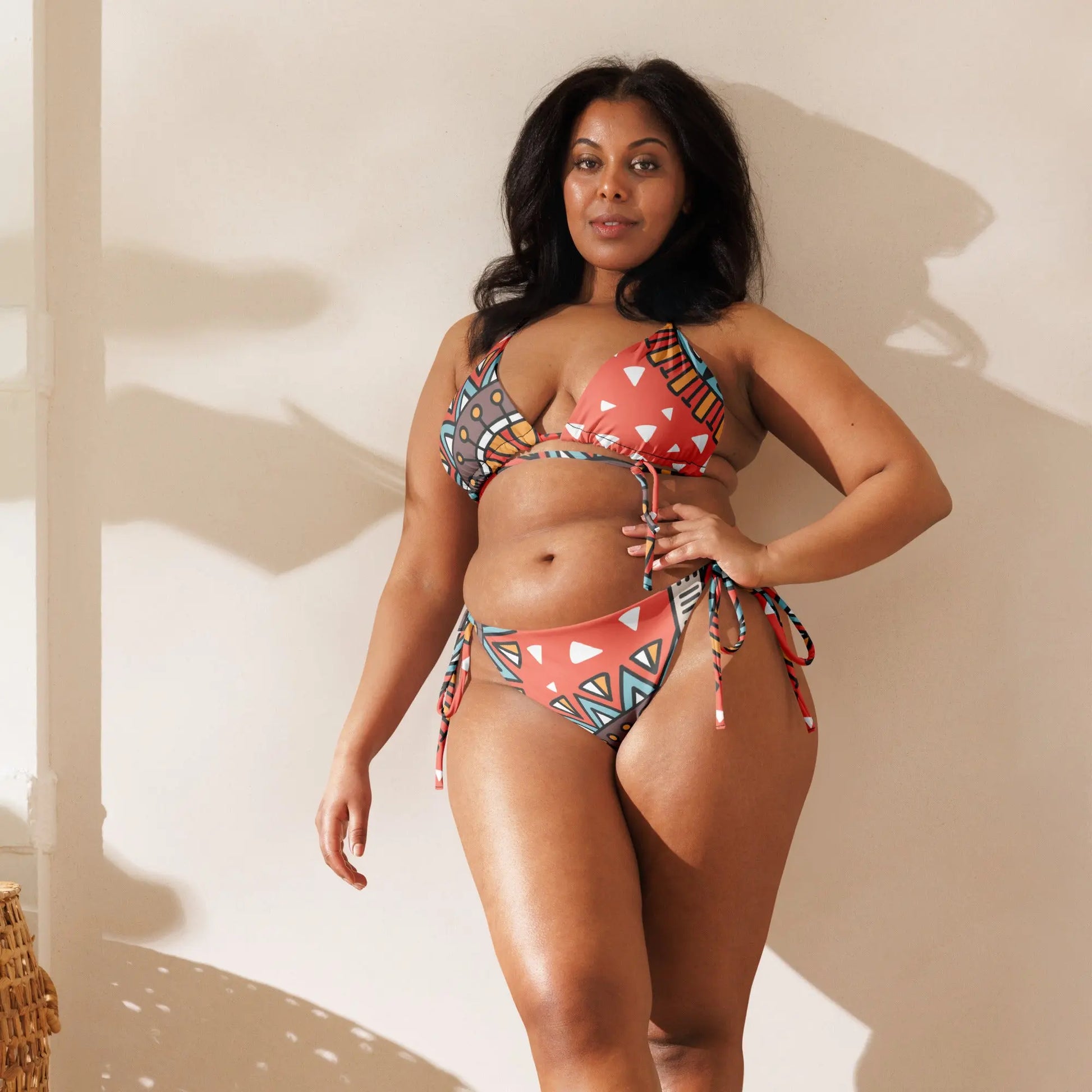 African print string bikini Funky African