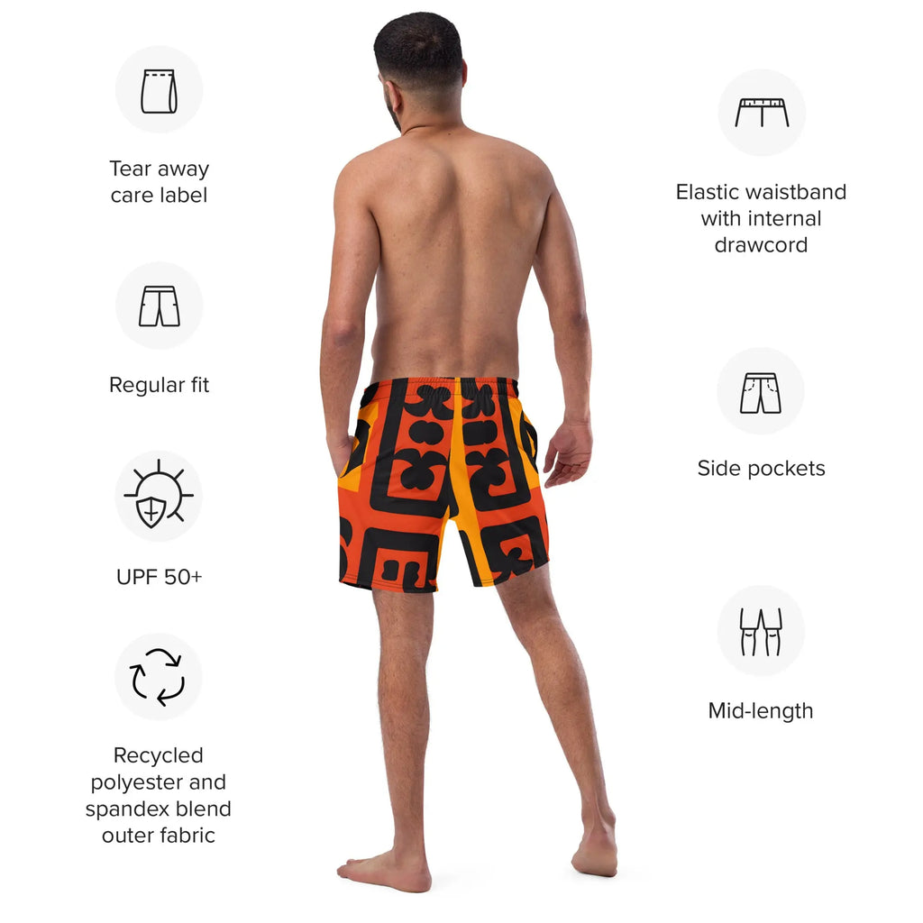 African print Men's swim trunks Funky African