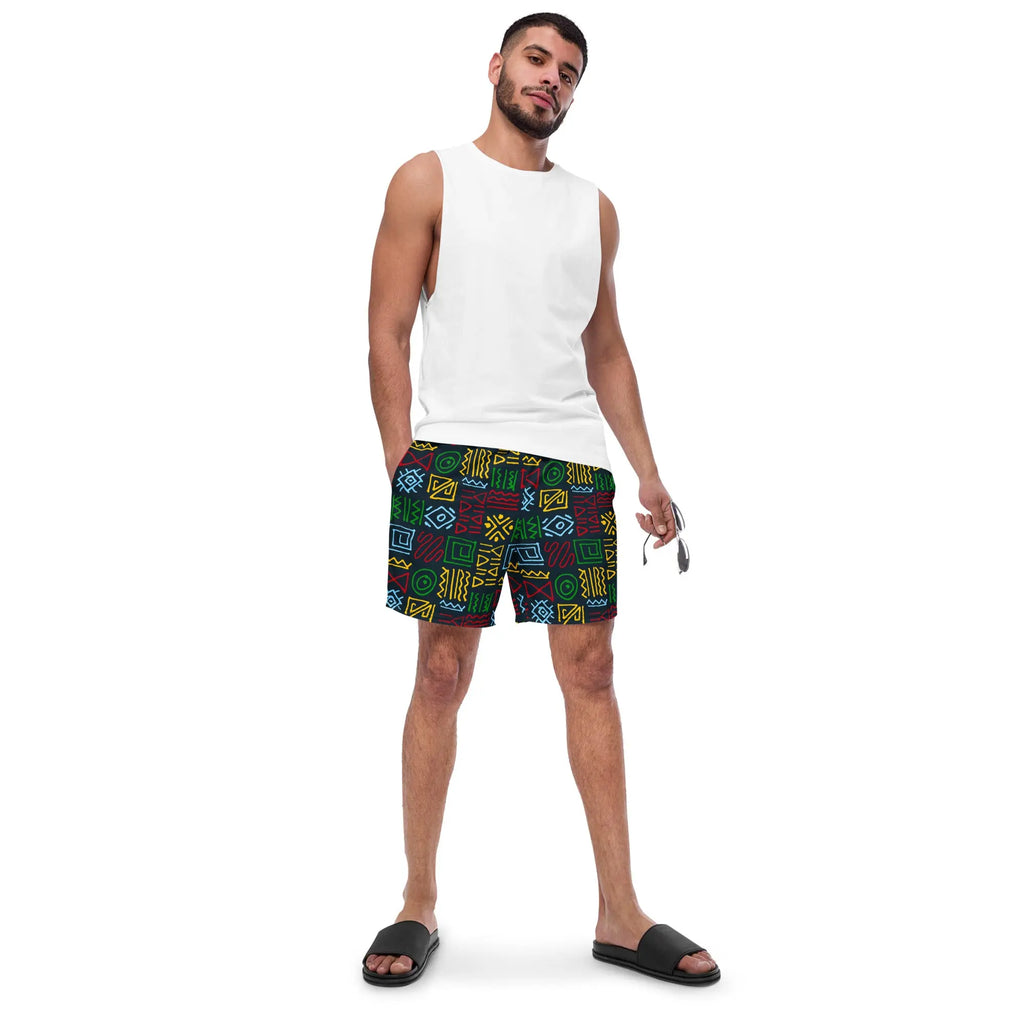 African print Men's swim trunks Funky African