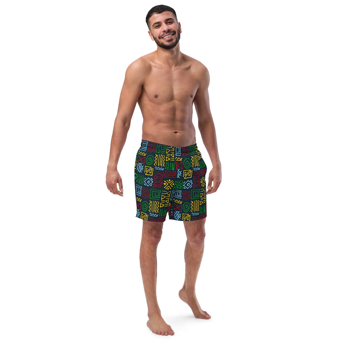 African print Men's swim trunks Funky African