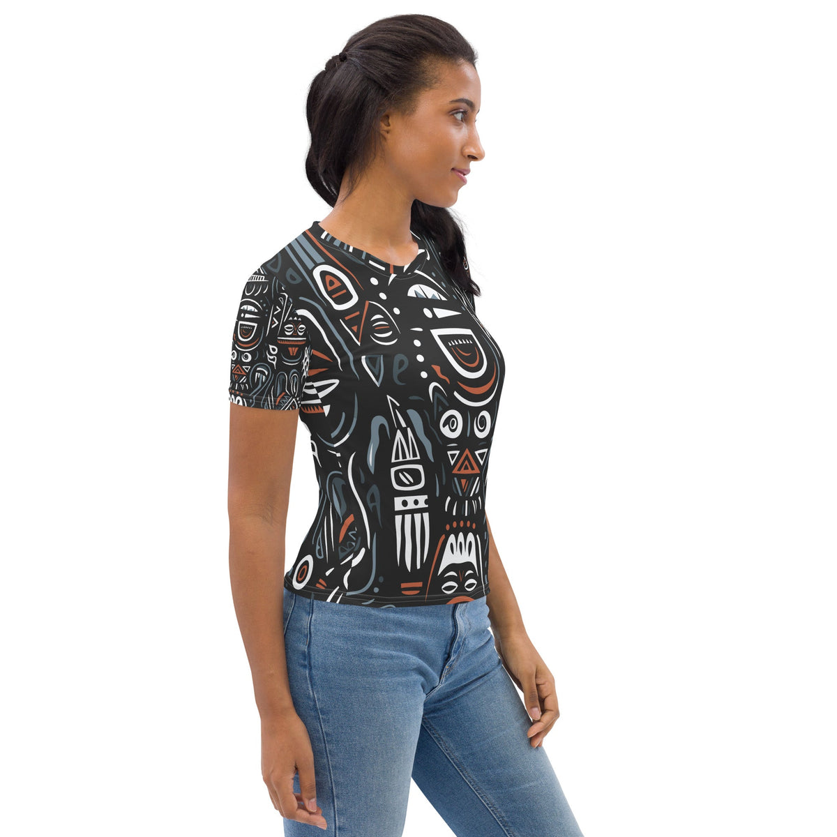 African Print Women's T-shirt Funky African
