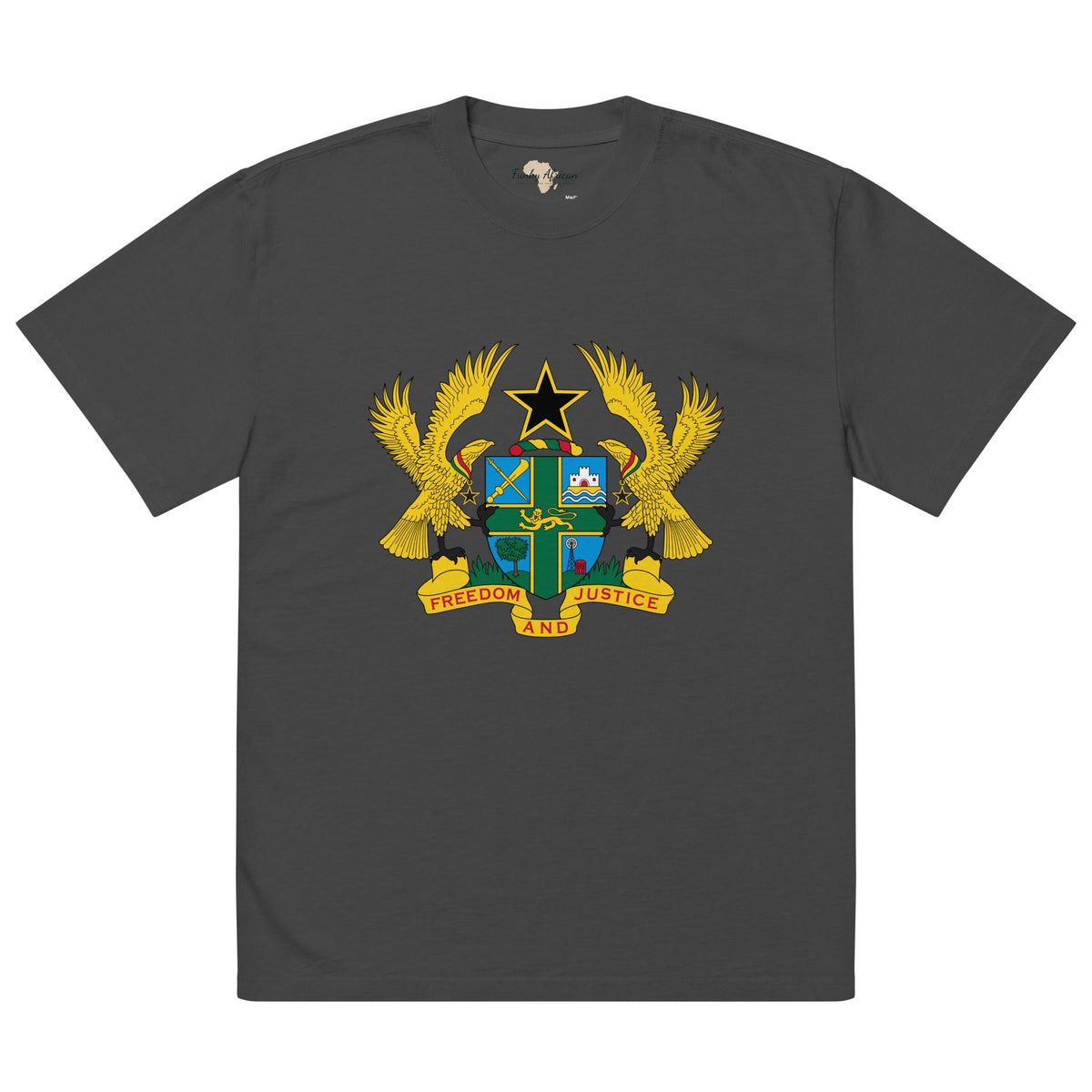 Ghana Emblem Oversized faded t-shirt Funky African
