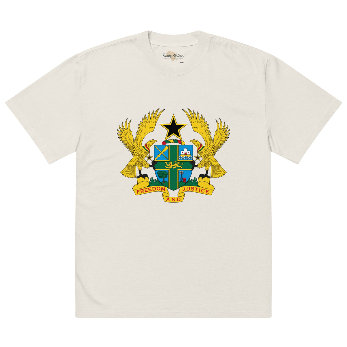 Ghana Emblem Oversized faded t-shirt Funky African