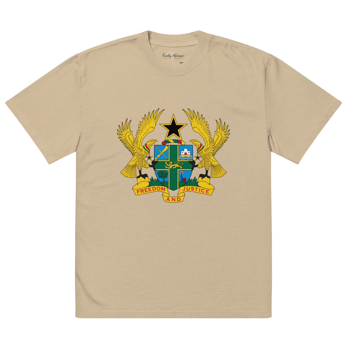 Ghana Emblem Oversized faded t-shirt