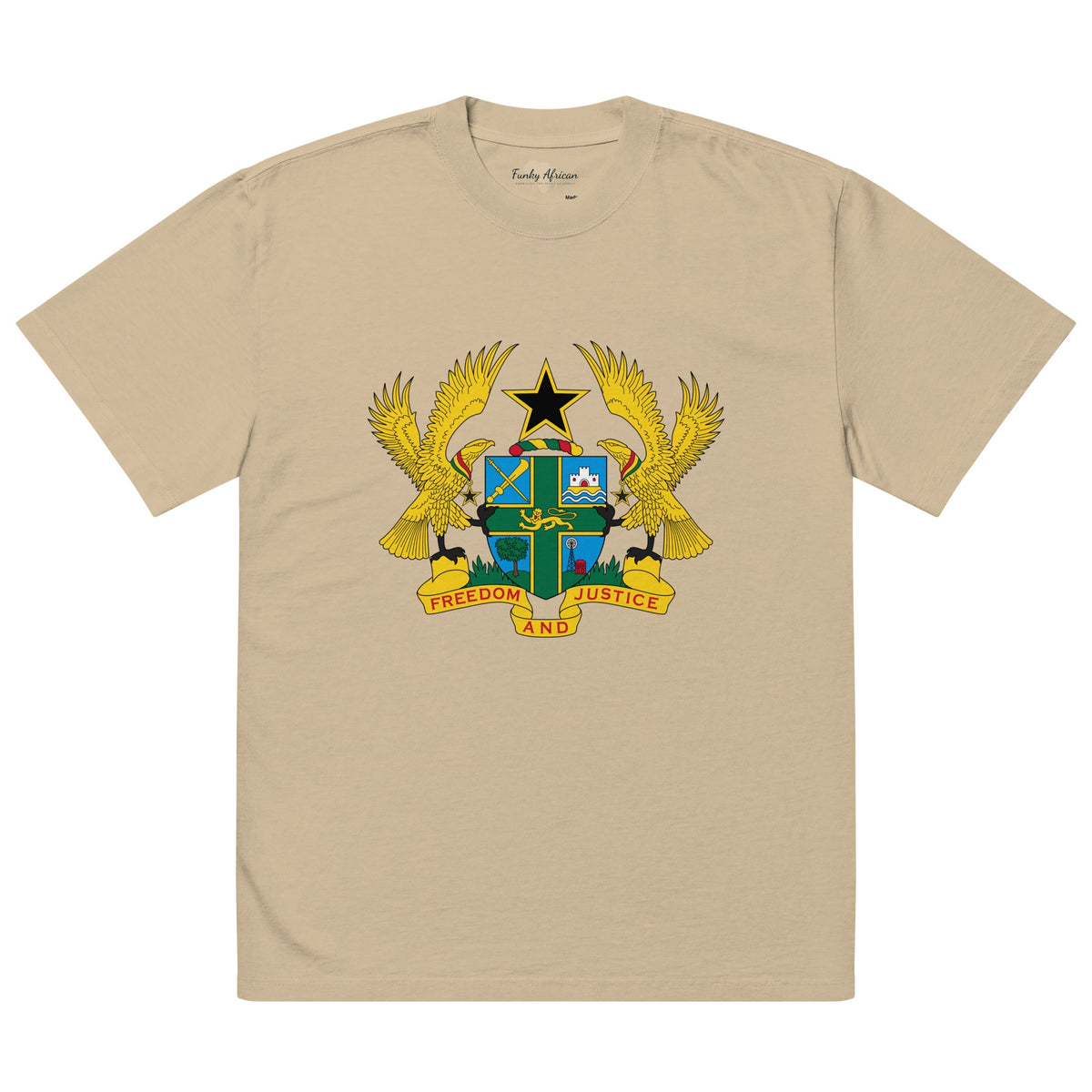 Ghana Emblem Oversized faded t-shirt Funky African