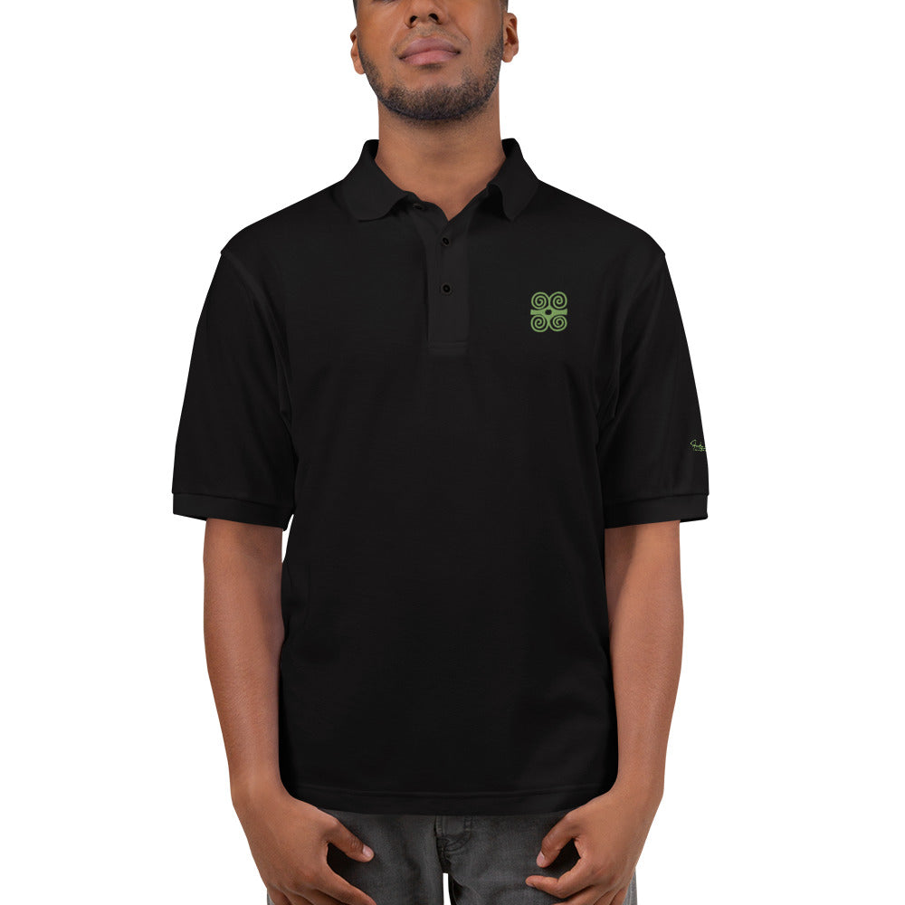 Adinkra - Ram's Horn Men's Premium Polo Funky African