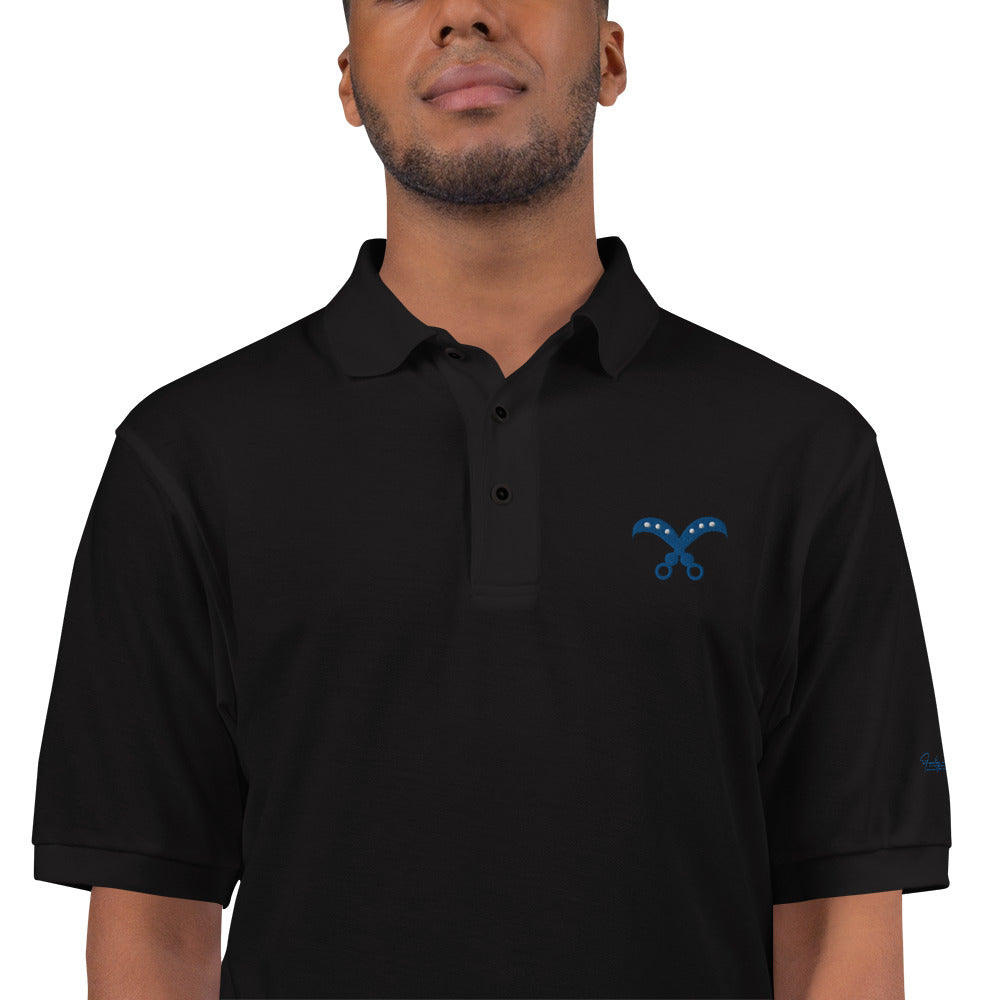 Adinkra - Sword of War(Courage) Men's Premium Polo Funky African