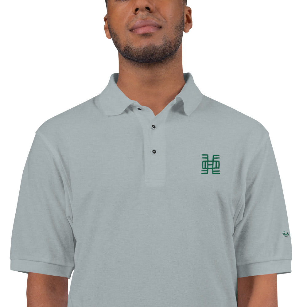 Adinkra - Life Long Education Men's Premium Polo Funky African