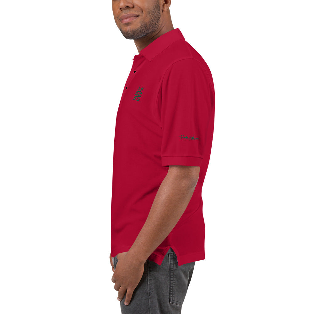 Adinkra - Life Long Education Men's Premium Polo Funky African