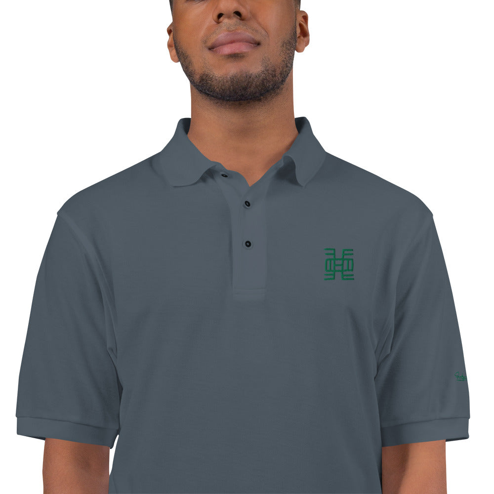 Adinkra - Life Long Education Men's Premium Polo Funky African