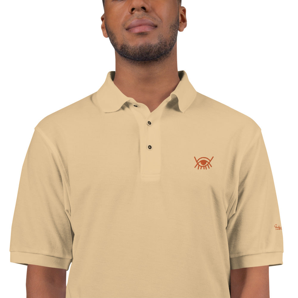 Adinkra - God sees and knows all Men's Premium Polo Funky African