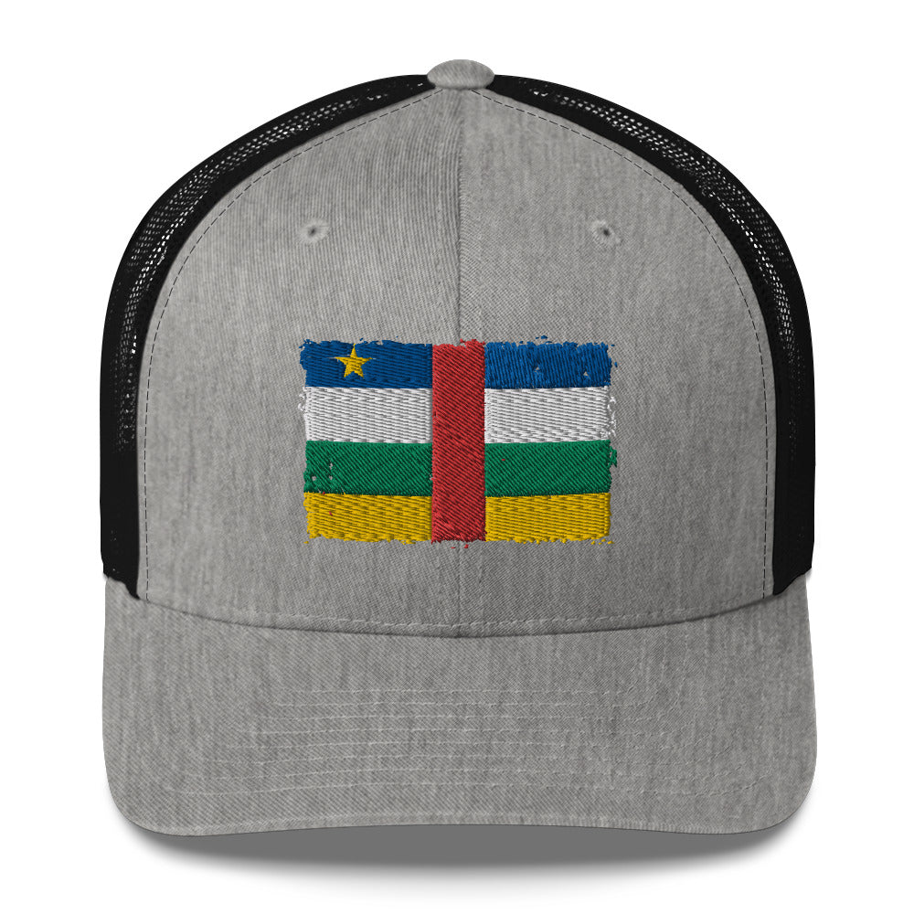 Central African Republic 3D Embroidery Trucker Cap Funky African