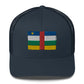 Central African Republic 3D Embroidery Trucker Cap
