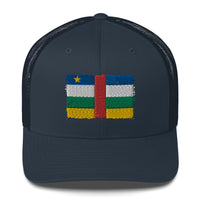 Central African Republic 3D Embroidery Trucker Cap