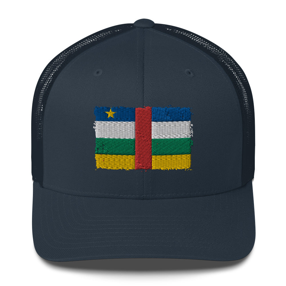 Central African Republic 3D Embroidery Trucker Cap Funky African
