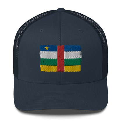 Central African Republic 3D Embroidery Trucker Cap