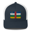 Central African Republic 3D Embroidery Trucker Cap
