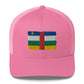 Central African Republic 3D Embroidery Trucker Cap