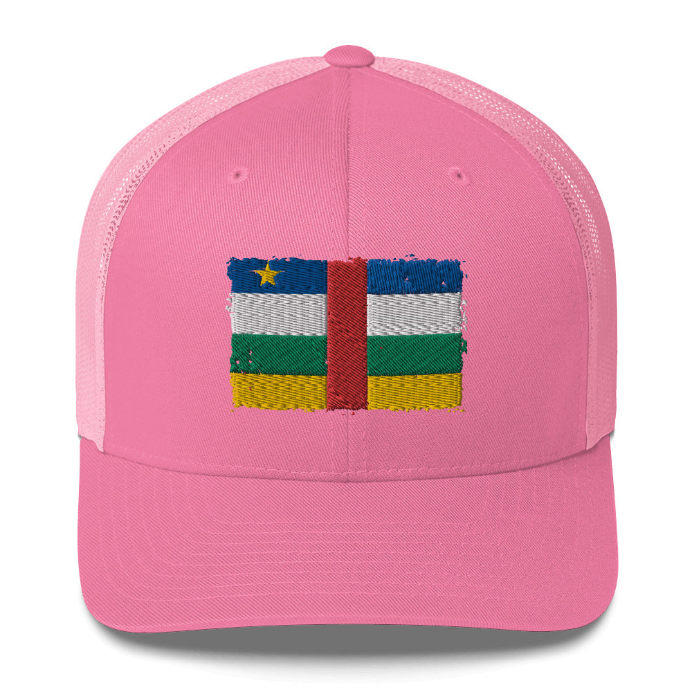 Central African Republic 3D Embroidery Trucker Cap Funky African