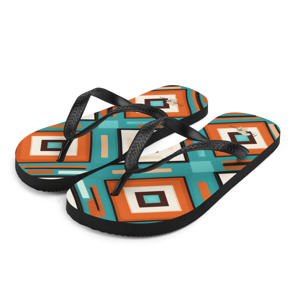 African Print Flip-Flops Funky African