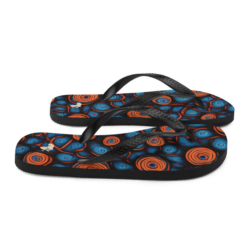 African Print Flip-Flops Funky African