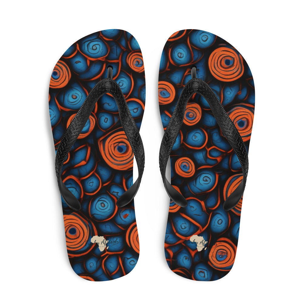 African Print Flip-Flops