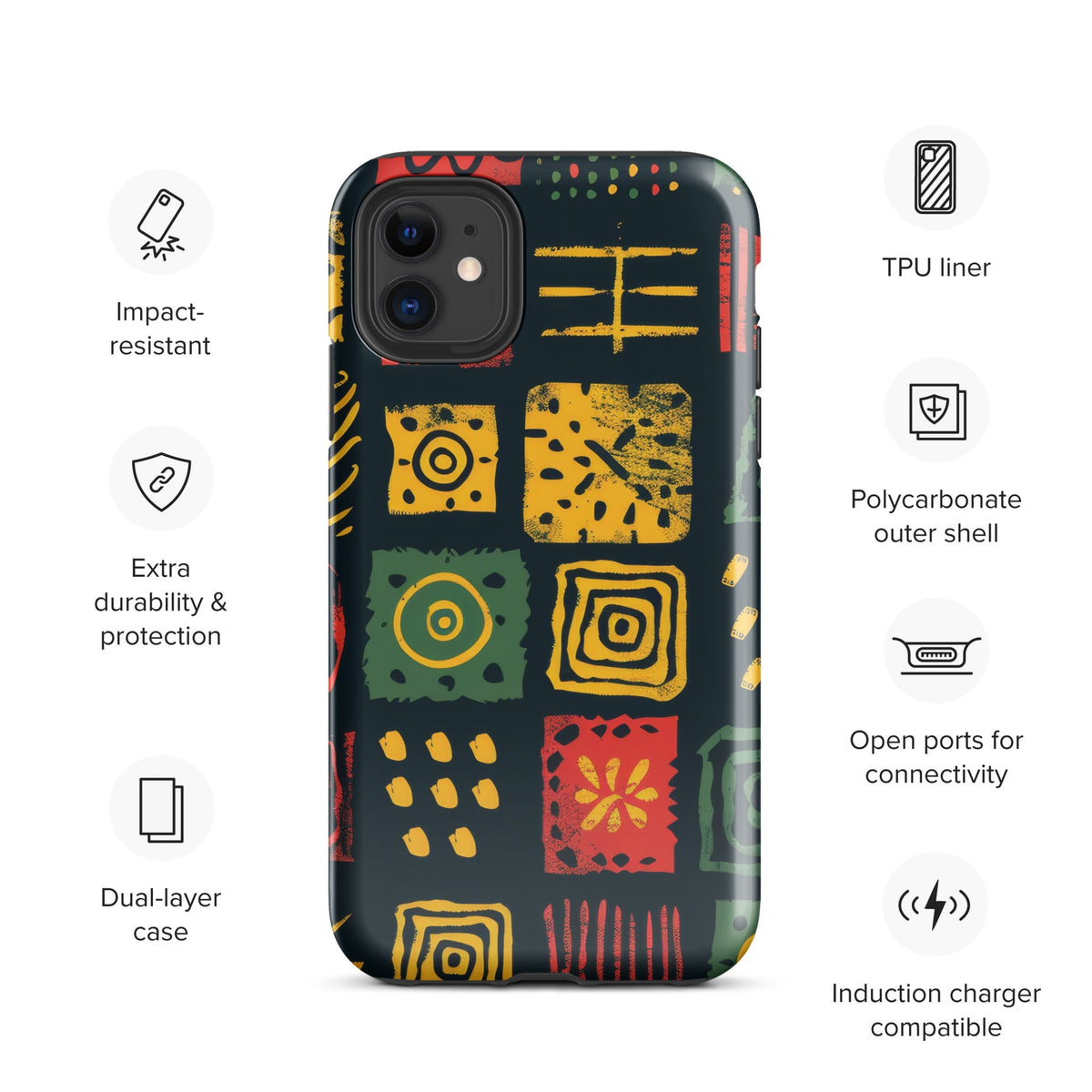 African Print Tough Case for iPhone® Funky African