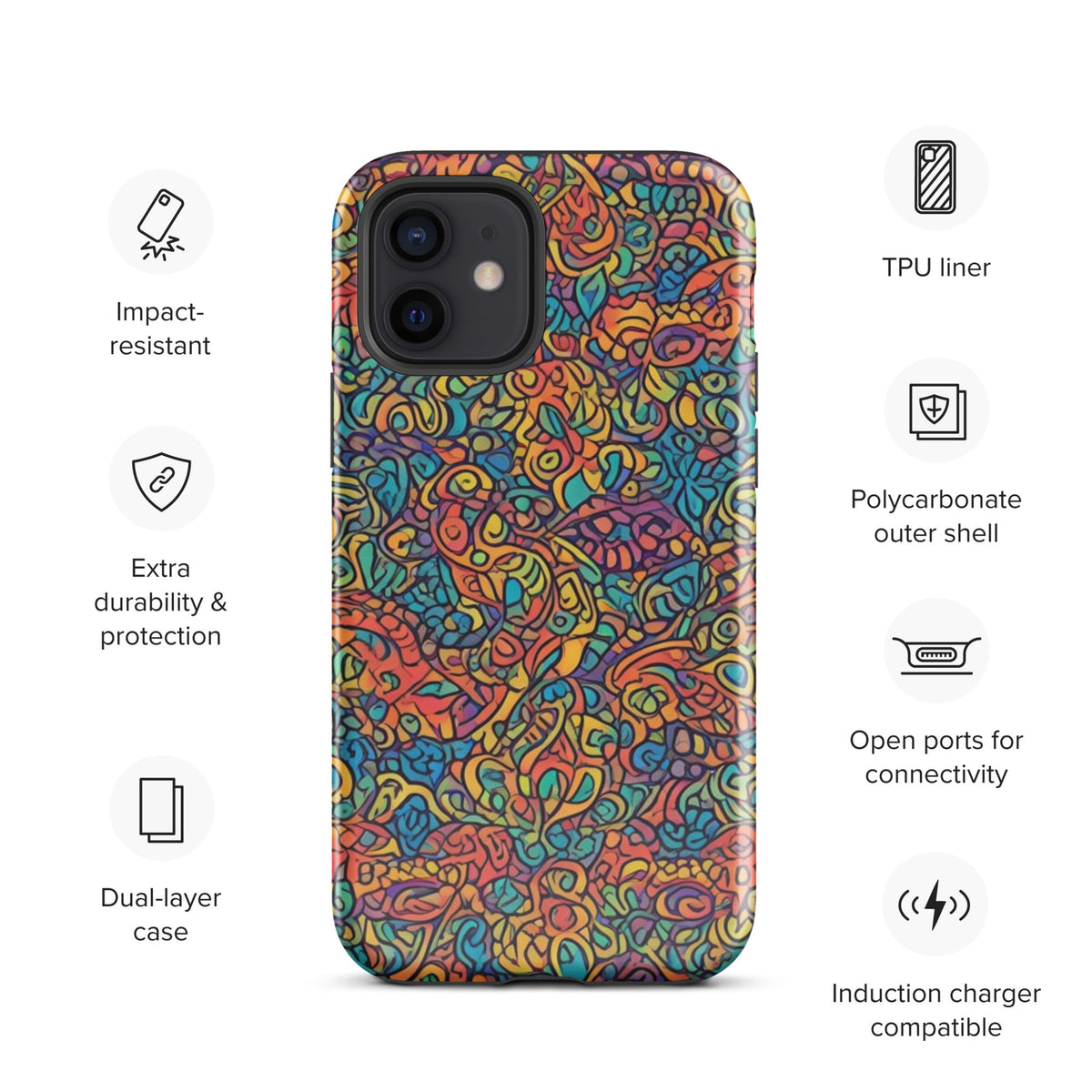 African Print Tough Case for iPhone® Funky African