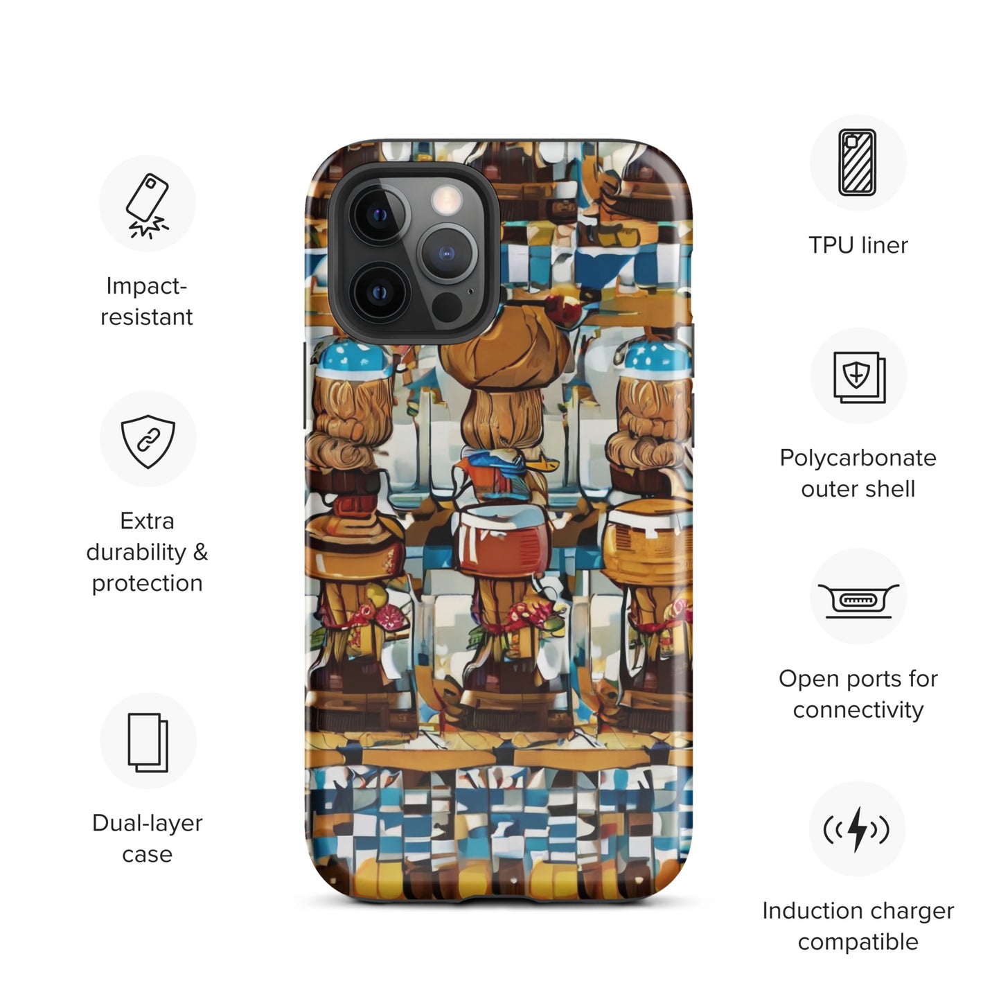 African Print Tough Case for iPhone®