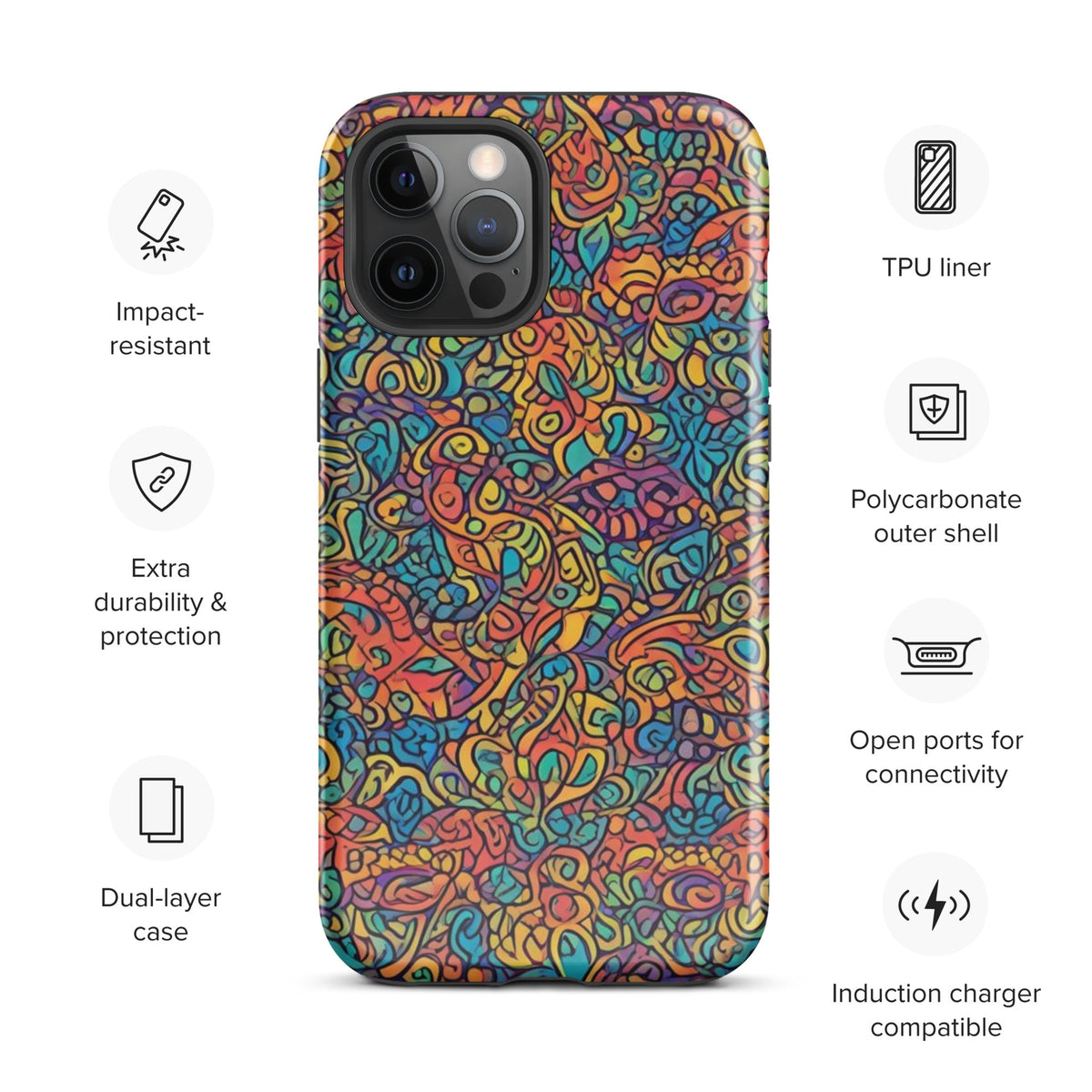 African Print Tough Case for iPhone® Funky African