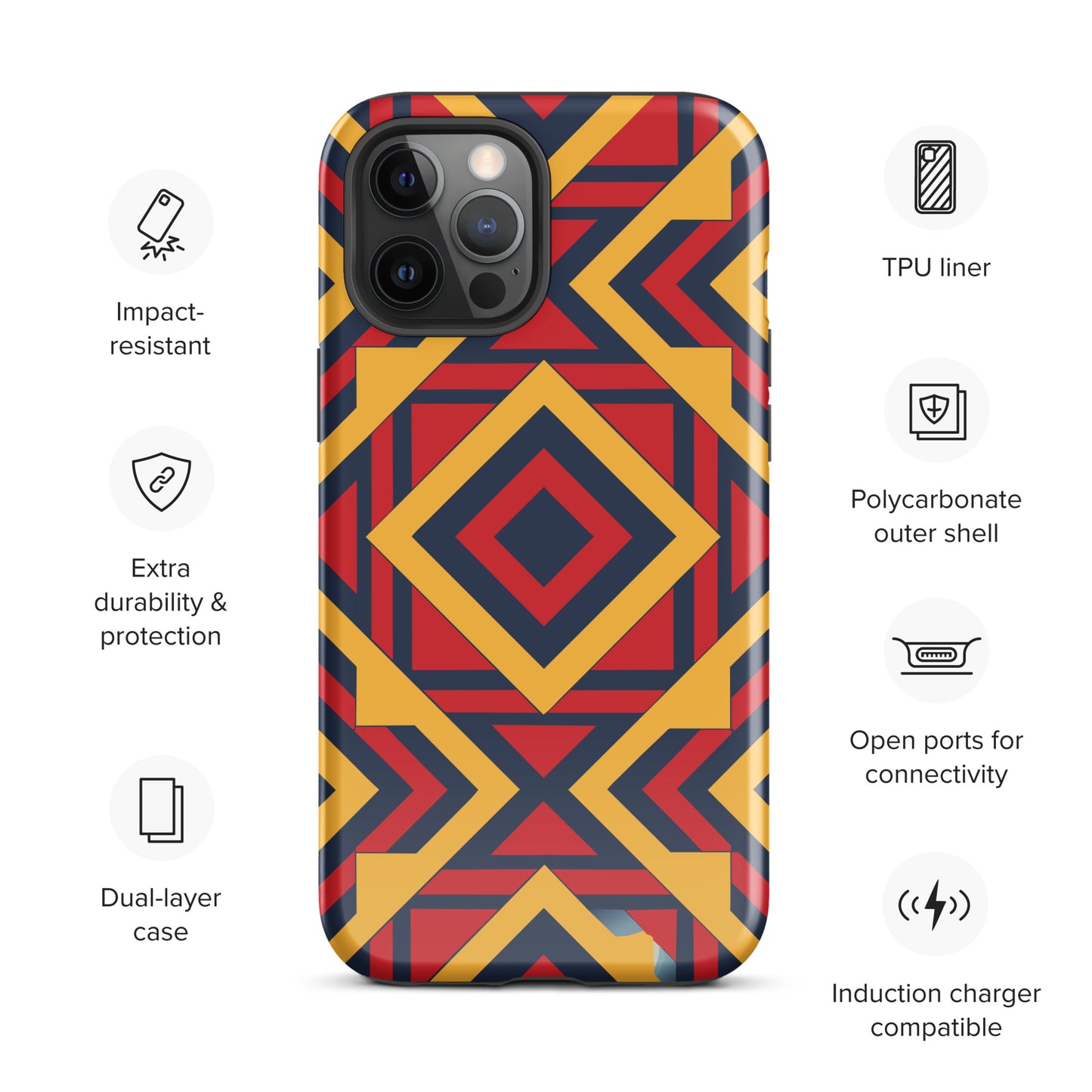 African Print Tough Case for iPhone®
