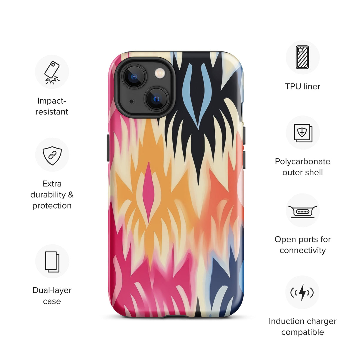 African Print Tough Case for iPhone® Funky African