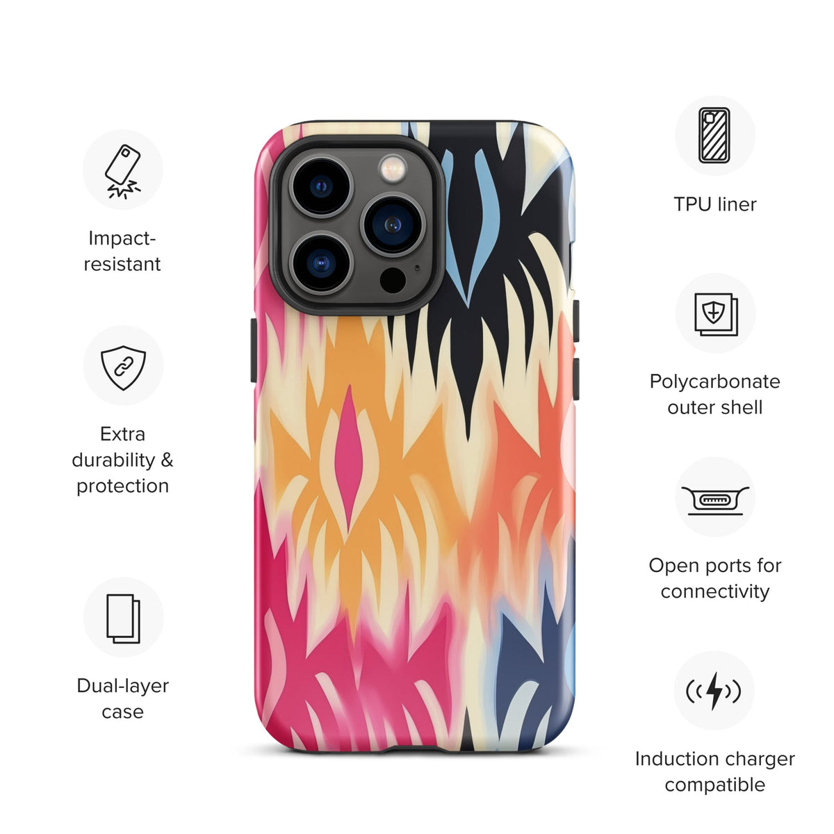 African Print Tough Case for iPhone® Funky African