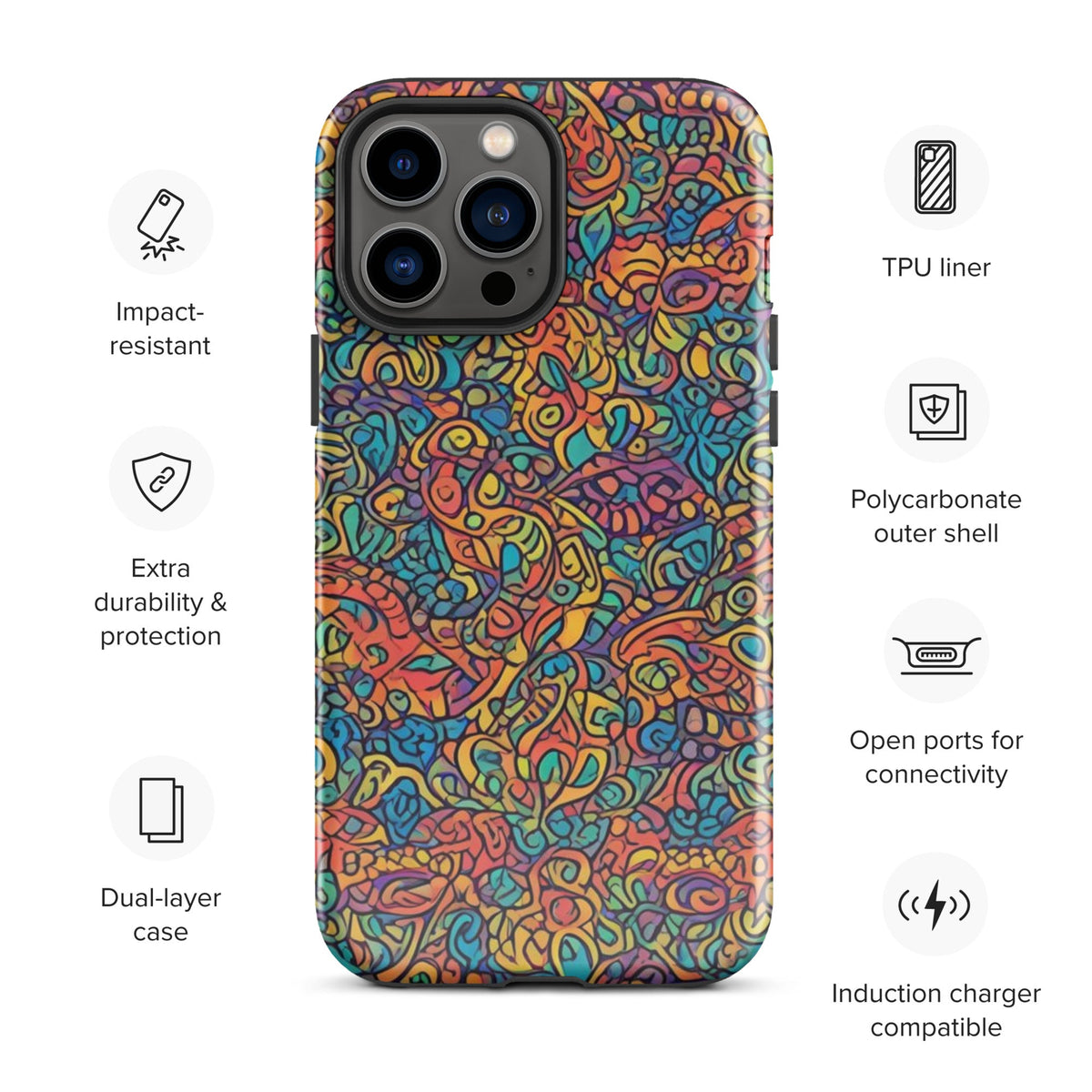 African Print Tough Case for iPhone® Funky African